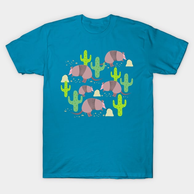 Armadillo Parade II T-Shirt by littleoddforest